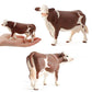DOYIFUN Realistic Farm Cow Model Figure Toy Set, Cow Figurines Collection Playset with Farm Keepers, Farm Meadows Pasture Cow Statues Preschool