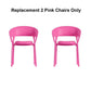 Replacement Parts for Barbie Doll Dreamhouse Doll House Playset HMX10 - Replacement Set of 2 Two Pink Chairs