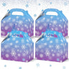 16PCS Snowflake Gift Bags Paper Winter Party Favor Candy Goodie Boxes