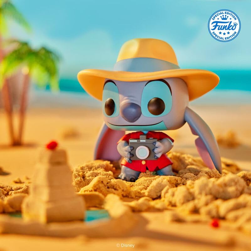Funko POP! Disney Lilo & Stitch Tourist Stitch #1569, Vinyl Figure with Camera, 3.85 inches