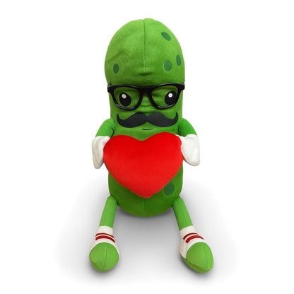 Mr. Pickle with Love Heart Valentines Day Plush Toy - 12 Inch Funny Stuffed Pickle Doll, Cute Hugging Plush Gift for Kids, Couples, Pickle Lovers