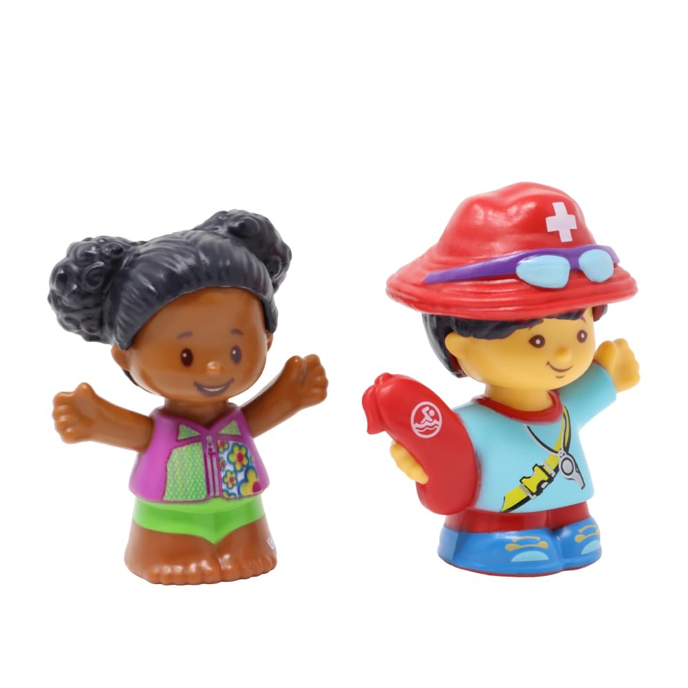 Fisher-Price Replacement Parts for Collectible Little People Swimming Pool Lake Summertime Playset FDG41 - Replacement Figures Asian Lifeguard Steven