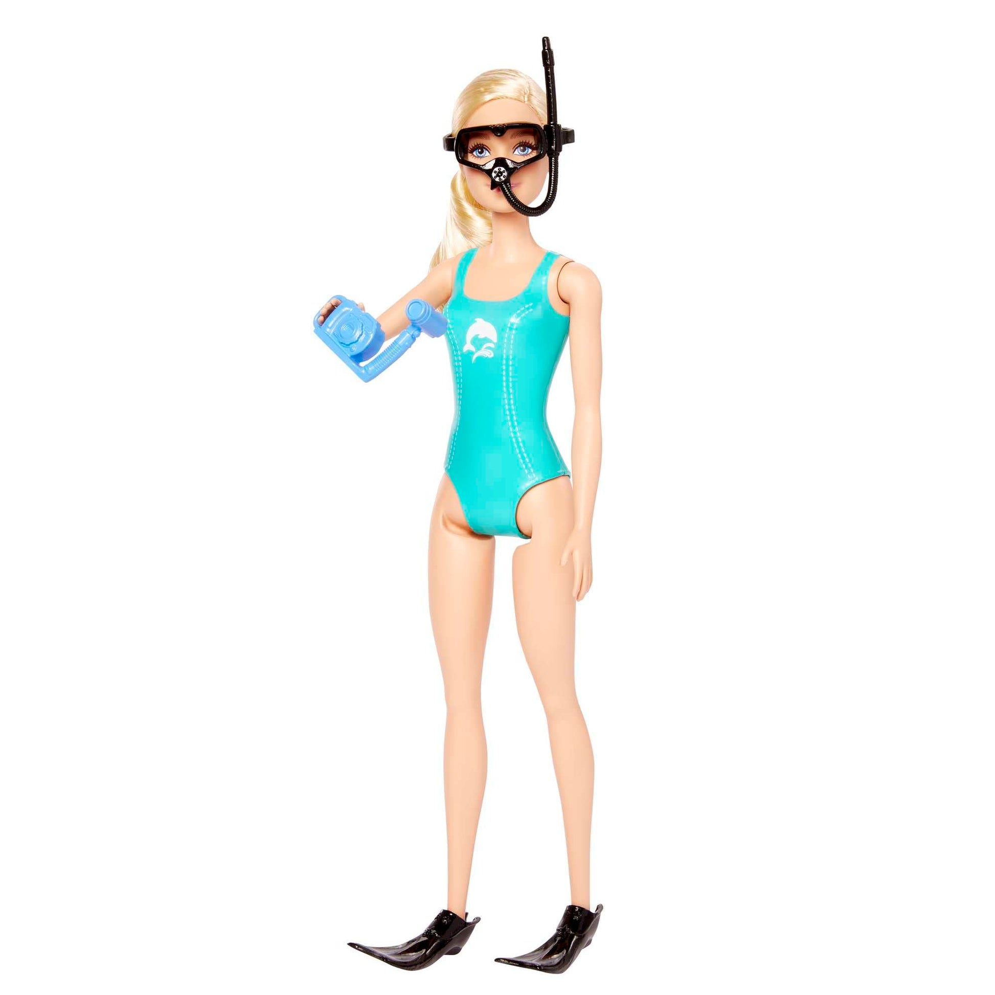 Barbie Dolls & Accessories, Marine Biologist Doll (Blonde) & Mobile Lab Playset with 10+ Pieces, Case Opens for Storage & Travel