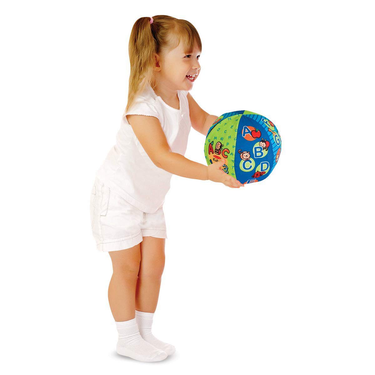 Melissa & Doug 2-in-1 Talking Ball: K's K i d s Series Learning Toy Bundle with 1 Theme Compatible M&D Scratch Fun Mini-Pad (09181)
