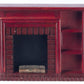 Melody Jane Dolls Houses Dollhouse Mahogany Fireplace with Display Shelves Miniature 1:12 Furniture