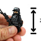 Battle Brick 1.6 Inches Tall Police SWAT Team Sniper Collectible Custom Minifigure | Genuine Police Minifig | Head Printed in the USA | Great Gift