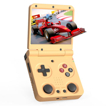Miyoo Flip V2 Retro Handheld Gaming Console with Quiet Hinge, 3.5" 640*480 IPS Screen Dual System with 30+ Emulator Portable Video Game Hand Held