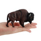BLAPNK Realistic Bull Figure Toy, Simulated Cattle Figurines Collection Playset Preschool Science Educational Learn Cognitive Props(American Bison)