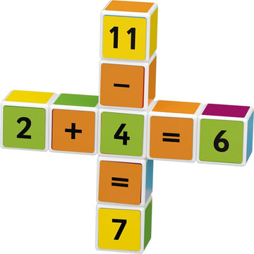 Geomag Magicube Maths Building - 10 Cubes + 45 Clips - Magnetic Building Set with Magnetic Cubes