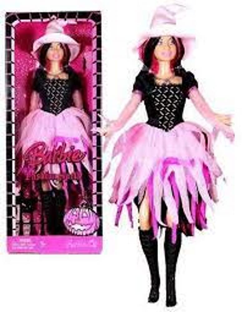 Barbie 2008 Halloween 12 Inch Doll (M3523) - Barbie Fashion Spell with Witch Costume and Hairbrush