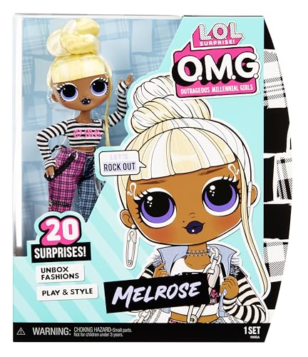 L.O.L. Surprise! OMG Melrose Fashion Doll with 20 Surprises Including Accessories in Stylish Outfit, Holiday Toy for Kids Girls Boys Ages 4 5 6+ Years