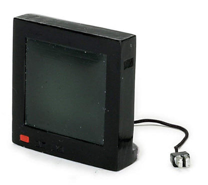Aztec Imports, Inc. Dollhouse Miniature Non-Lighted Retro Black Television
