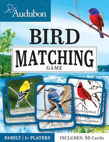 Masterpieces Officially Licensed Audubon Picture Matching Card Game for Kids and Families