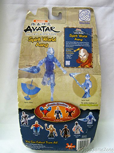 Avatar The Last Air Bender Water Series 5-1/2 Inch Tall Action Figure - Spirit World Aang with Spirit Staff, Spirit Glider and Air Blast