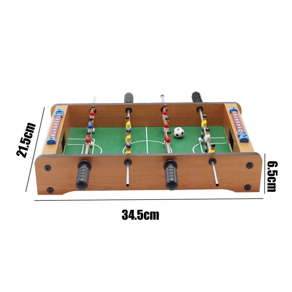 14 Inch Foosball Table, Wooden Soccer Game Tabletop, Mini Indoor Table Soccer Set for Game Rooms, Parties, Family Night
