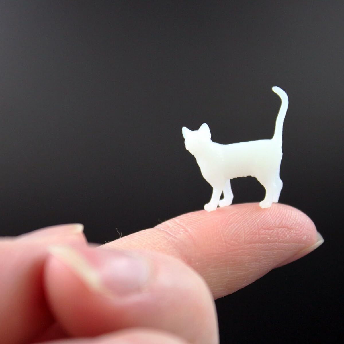 Micro Miniature Standing Kitty, Miniature Blank Cats Unpainted Pet Kittens, Dollhouse Tiny Cat, for Dollhouse, Model Domestic, Fairy Garden, Terrarium