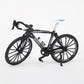 Creative Alloy Finger Bicycle 1:10 Miniature Simulated Bicycle Toys, Finger Racing Bicycle Handlebars Bent(Black)