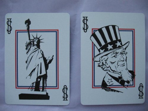 Bicycle Red, White and Blue Series 1 Map USA Design Playing Cards