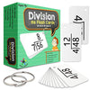 Star Right Math Flash Cards - Division Flash Cards - 156 Hole Punched Math Game Card - 2 Binder Rings - for Ages 8 and Up - 3rd, 4th, 5th and 6th