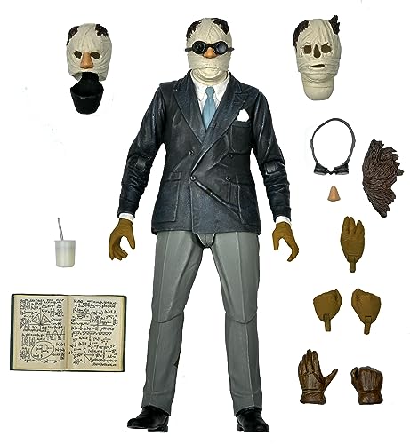 NECA - Universal Monsters - 7” Scale Action Figure - Ultimate Invisible Man Figure (Color)