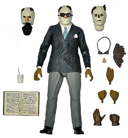 NECA - Universal Monsters - 7” Scale Action Figure - Ultimate Invisible Man Figure (Color)