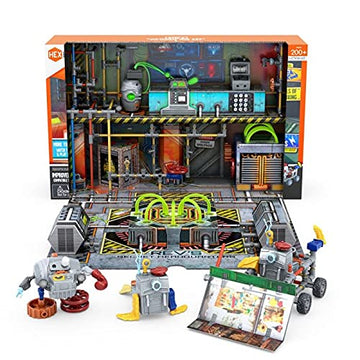 HEXBUG JUNKBOTS Small Factory Habitat Rev’s Secret Headquarters, Surprise Toy Playset, Build and LOL with Boys and Girls, Toys for Kids, 200+ Pieces