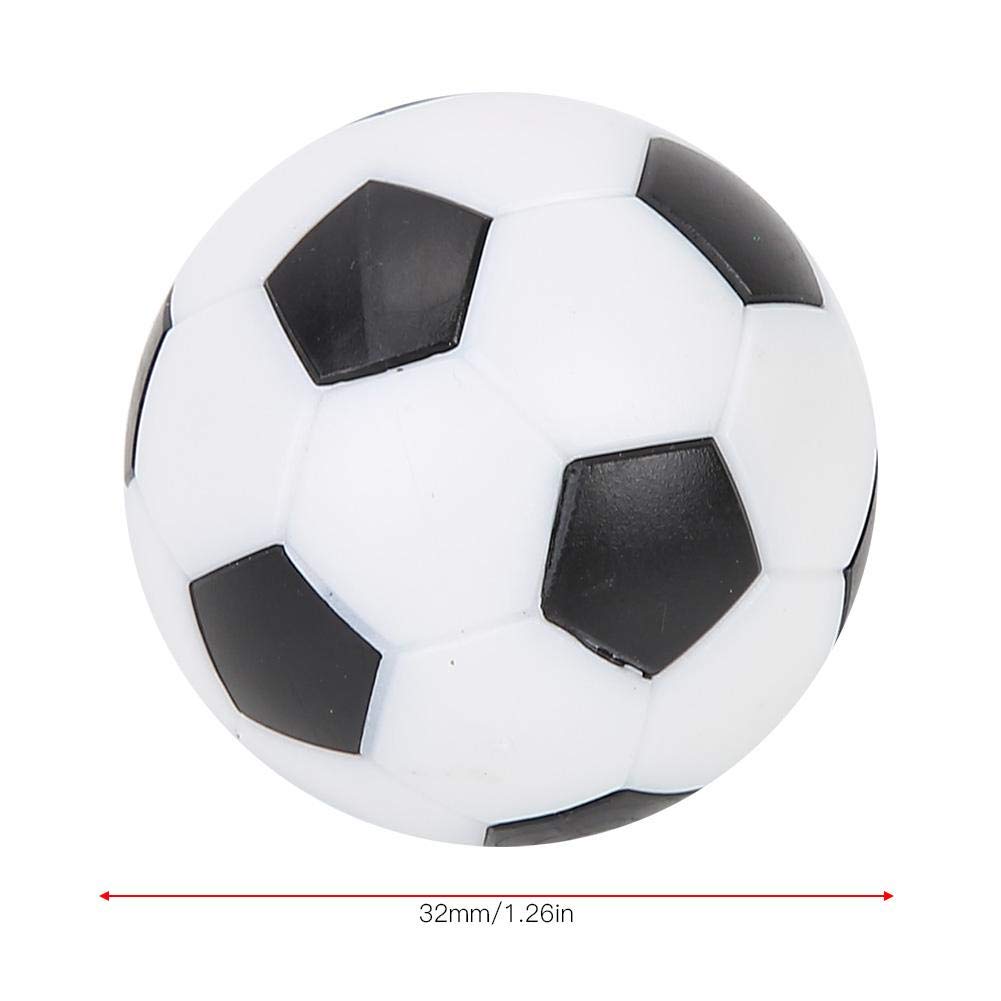 Foosball Balls, Durable Mini Black and White Table Soccer Balls Replacement 6 Pack for Home Office Family Party Recreation