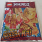 LEGO Ninjago Crystalized Golden Dragon Combo Set: Cole Jay Zane and Kai Minifigures with Weapons, Blue