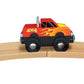Masterpieces Monster Truck Toy Train - Wooden Toy Engine, Wood Toy Truck - for Kids