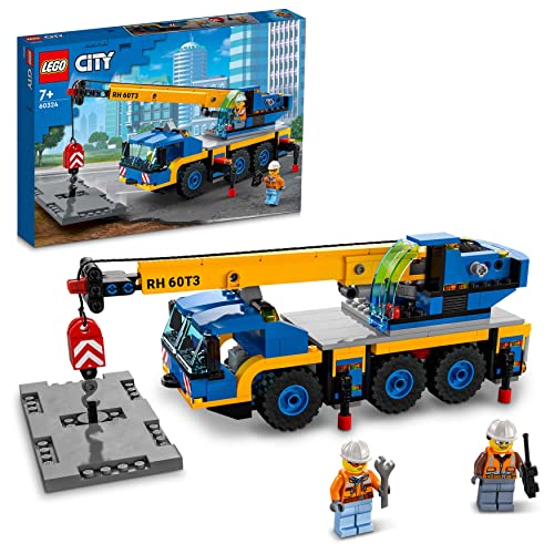 Lego 60324 City Off-Road Crane, Crane and Truck Toy with Hooks, Buildable Vehicle Toy for Boys and Girls from 7 Years, Gift for Children and Fans