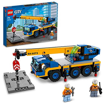 Lego 60324 City Off-Road Crane, Crane and Truck Toy with Hooks, Buildable Vehicle Toy for Boys and Girls from 7 Years, Gift for Children and Fans