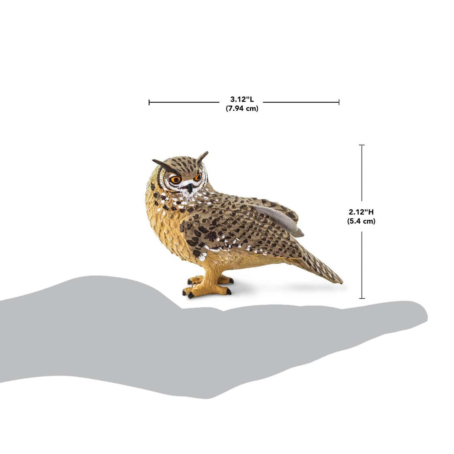 Safari Ltd. Eagle Owl Figurine - Detailed 3" Plastic Model Figure - Fun Educational Bird Play Toy for Boys, Girls & Kids Ages 3+