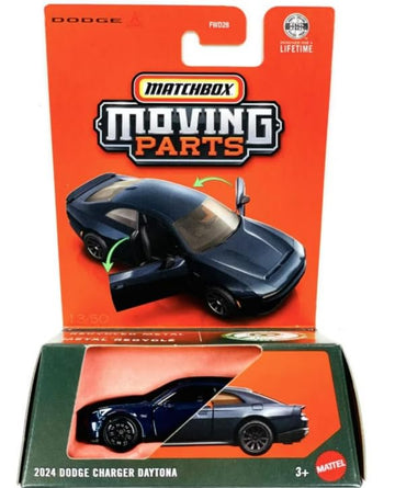 Matchbox Moving Parts 2024 Dodge Charger Daytona [Midnight Blue] 13/50, 1:64 Scale Diecast Toy Vehicle