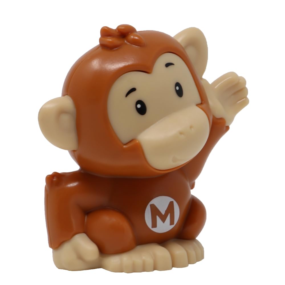 Fisher-Price Replacement Part for Collectible Little People Alphabet Fun Zoo Safari Farm Playset JGR92 - Replacement Letter M Brown and Tan Monkey