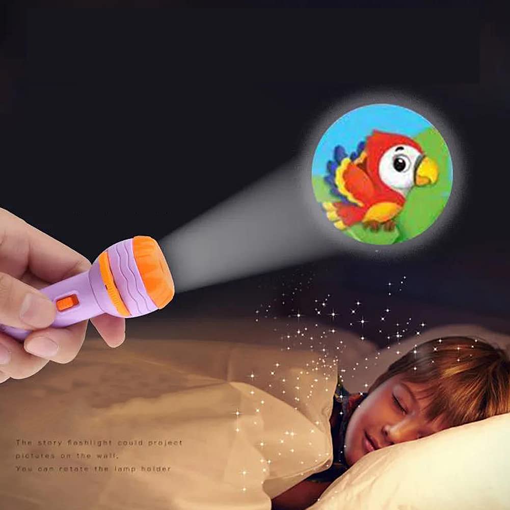 Magik Slide Projector Flashlight Children's Projection Light Toy Holiday Education (Green, 1 Pack)