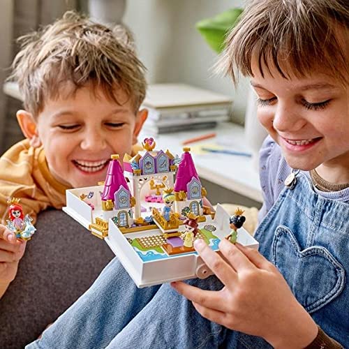 LEGO Disney Ariel, Belle, Cinderella and Tiana’s Storybook Adventures 43193 Building Toy for Kids; New 2021 (130 Pieces)