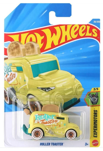 Hot Wheels Roller Toaster [Yellow] Experimotors 3/5, 39/250, 1:64 Scale Diecast Toy Vehicle