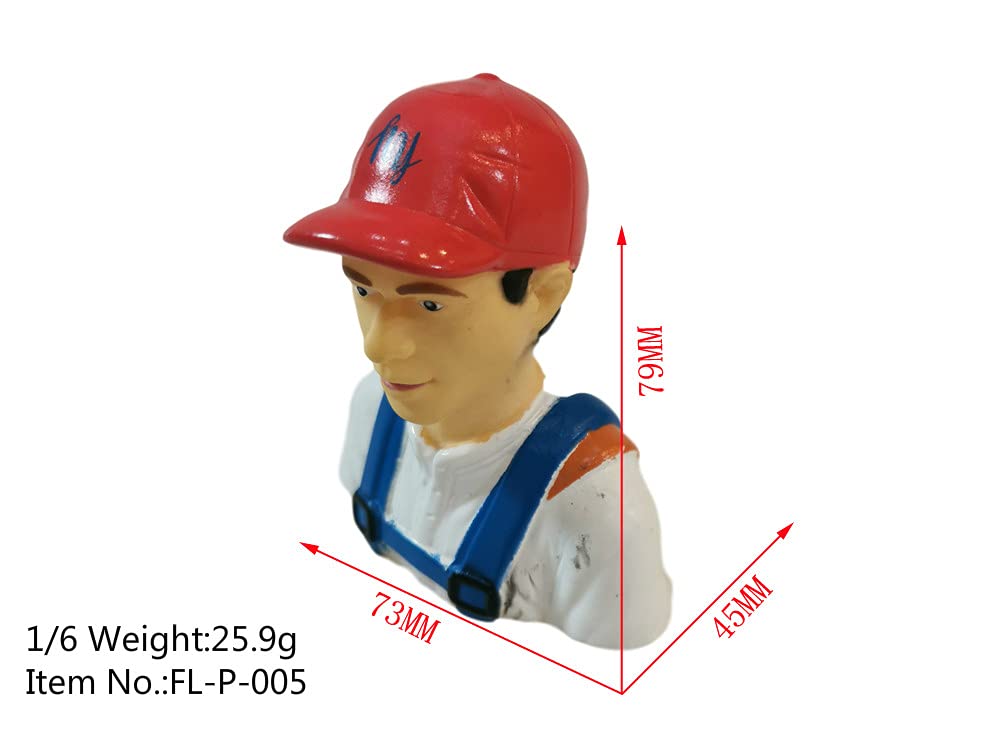 1/6 Civil Pilot Figures 3.1" Hand Painted for RC Airplanes Model Plane Aircraft Warbird Sport Jet Car Boat Drone Toy Driver