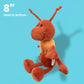 JoyAmigo Ant Plush Stuffed Animal Insect Toy, 8 Inch Soft Red Ant Bug Plushies, Kids Birthday Party Costume, Ants Go Marching Nursery Decoration Bugs