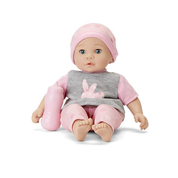 Madame Alexander 14-Inch Sweet Smiles Pink Bunny Baby Doll, Light Skin Tone