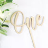 PALASASA First Birthday Wood One Cake Topper,1st Birthday Cake Decor