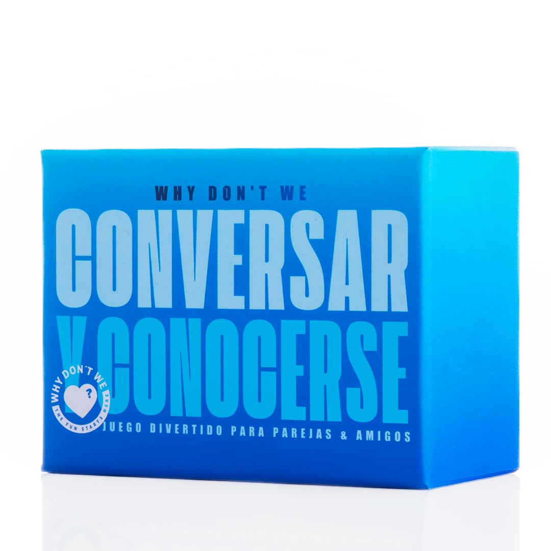 Why Don't We Conversar y Conocerse in Spanish 240 Cards with Questions, Games, Conversations & More. Fun Game for Adults and Gift for Couples.