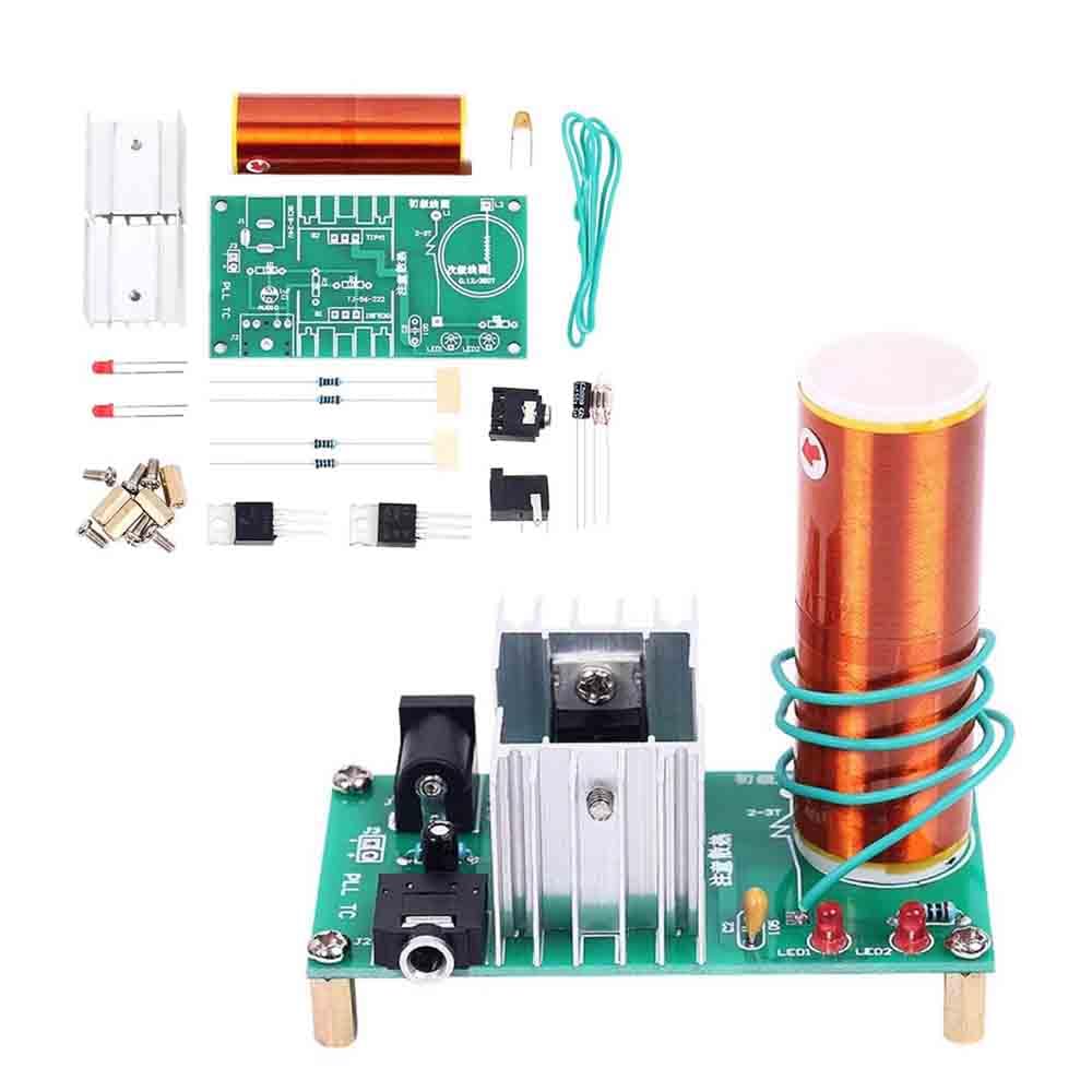 Tesla Coil Arc Experiment Plasma High Temperature High Pressure Plasma Magical Scientific Experiment Students Electronic DIY Production with Music