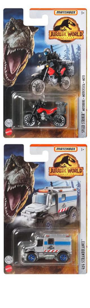 Matchbox Jurassic World Dominion 2022 Complete Bundle of 6 Diecast Vehicles from FMW90-956P Release Bundle