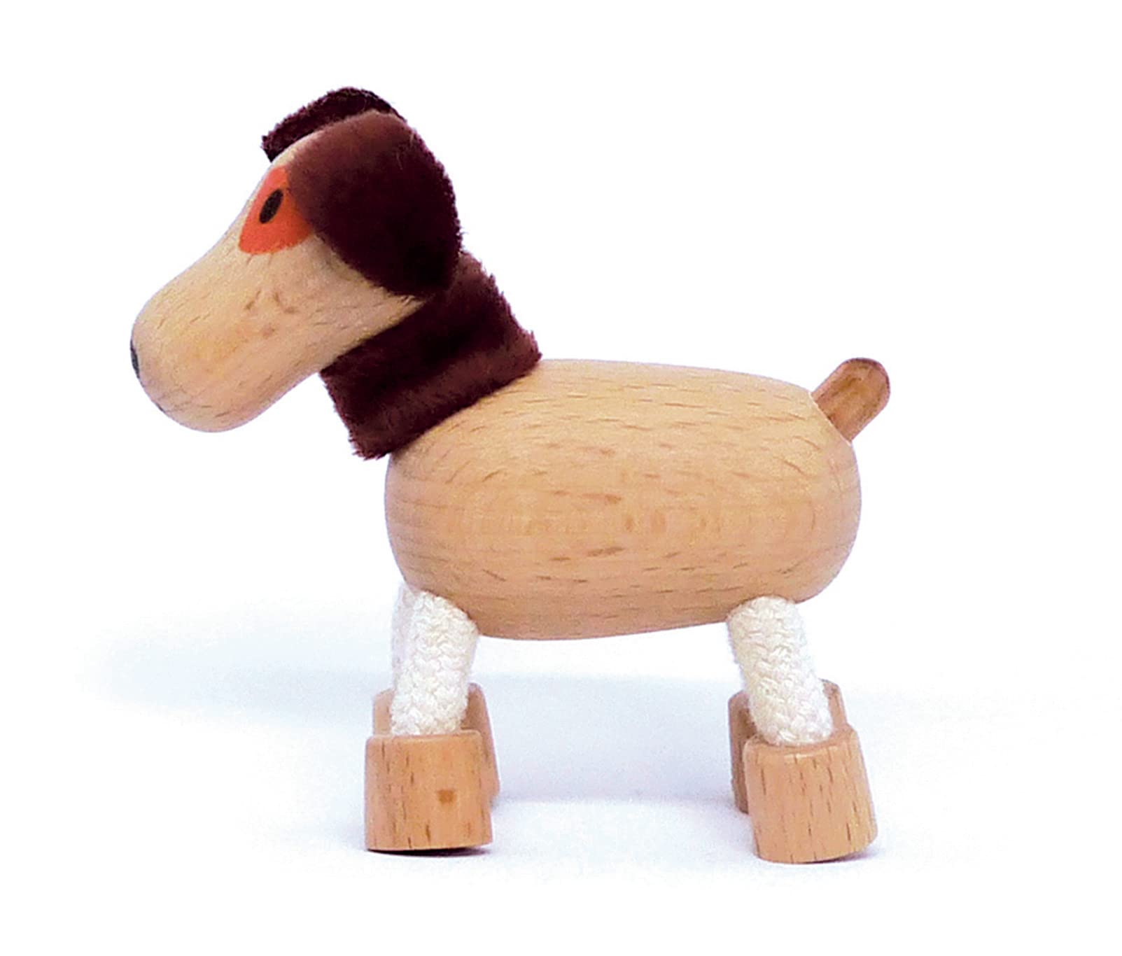 Dog Wooden Animal Toys for Toddler, Fun and Posable Wooden Farm Toy, Wooden Toys, Wood Farm Animals, Early Education Boys and Girl, Bendable Figures