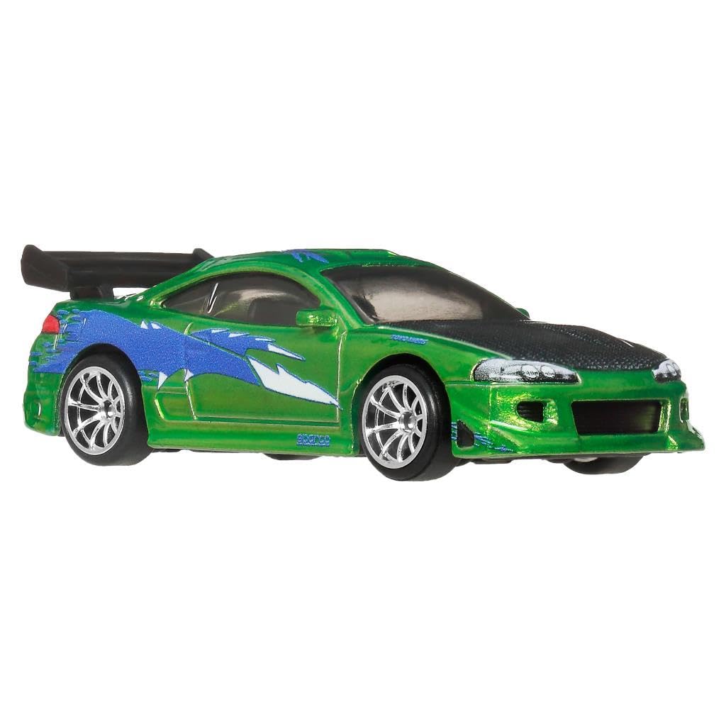 Hot Wheels - Premium - 1995 Mitsubishi Eclipse - JHW68 - HNW46 - Fast & Furious 1/5 - Real Riders - Premium Card - Green - Official Licensed Model