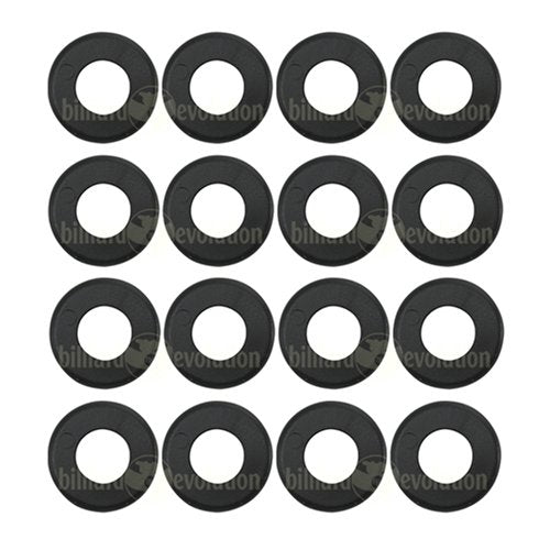 Billiard Evolution Set of 16 Black Nylon Washers for Foosball Table - Fit 5/8" Foosball Rods