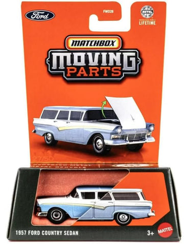 Matchbox Moving Parts 1957 Ford Country Sedan [Blue] 27/50, 1:64 Scale Diecast Toy Vehicle