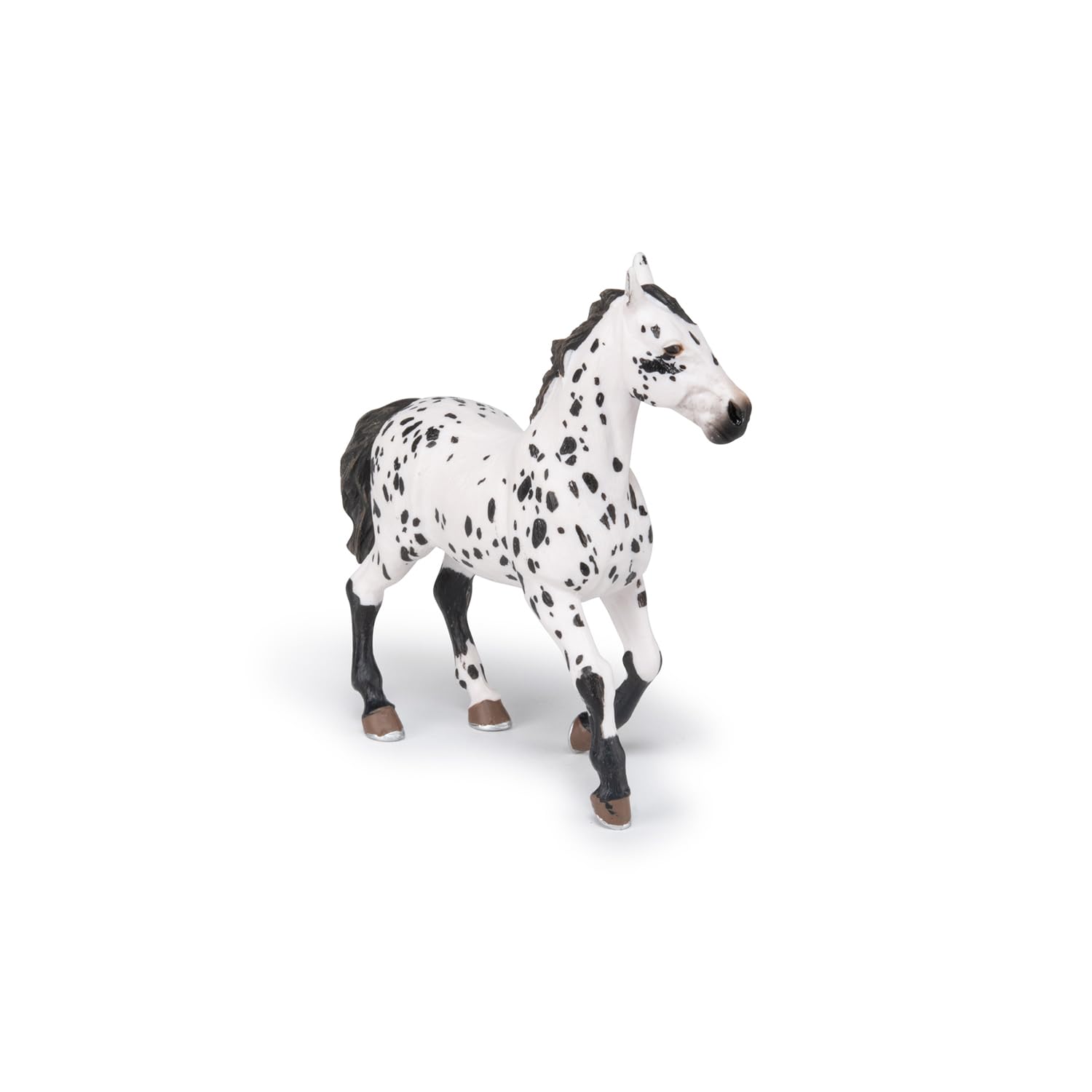 Papo - Realistic Black Appaloosa Horse Figure Toy for Kids - Ages 3+ - Horses and Ponies Collection - Educational Play Horse Riding - Gift Idea Toy