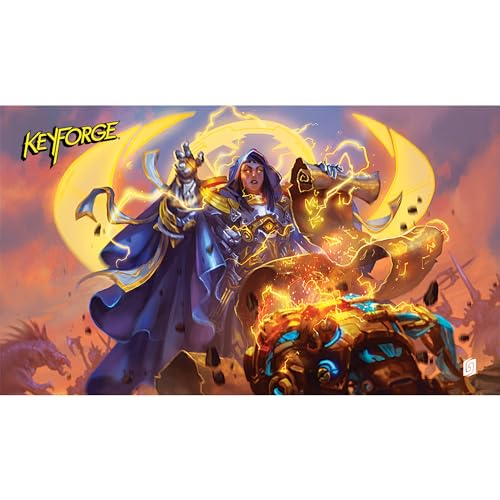 Ghost Galaxy KeyForge: Battevangelist Playmat - 14" x 24" Natural Rubber Game Mat Featuring KeyForge House Art, Durable & Spacious, Perfect for